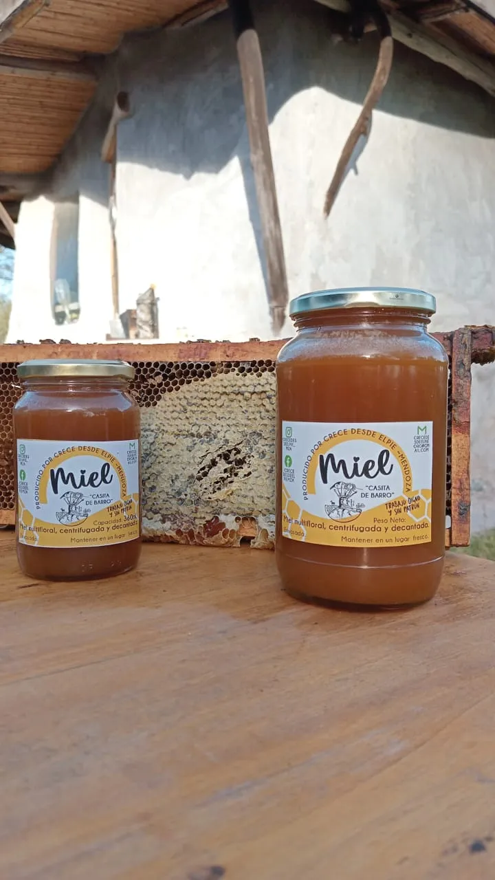 Miel de kilo en frasco de vidrio
